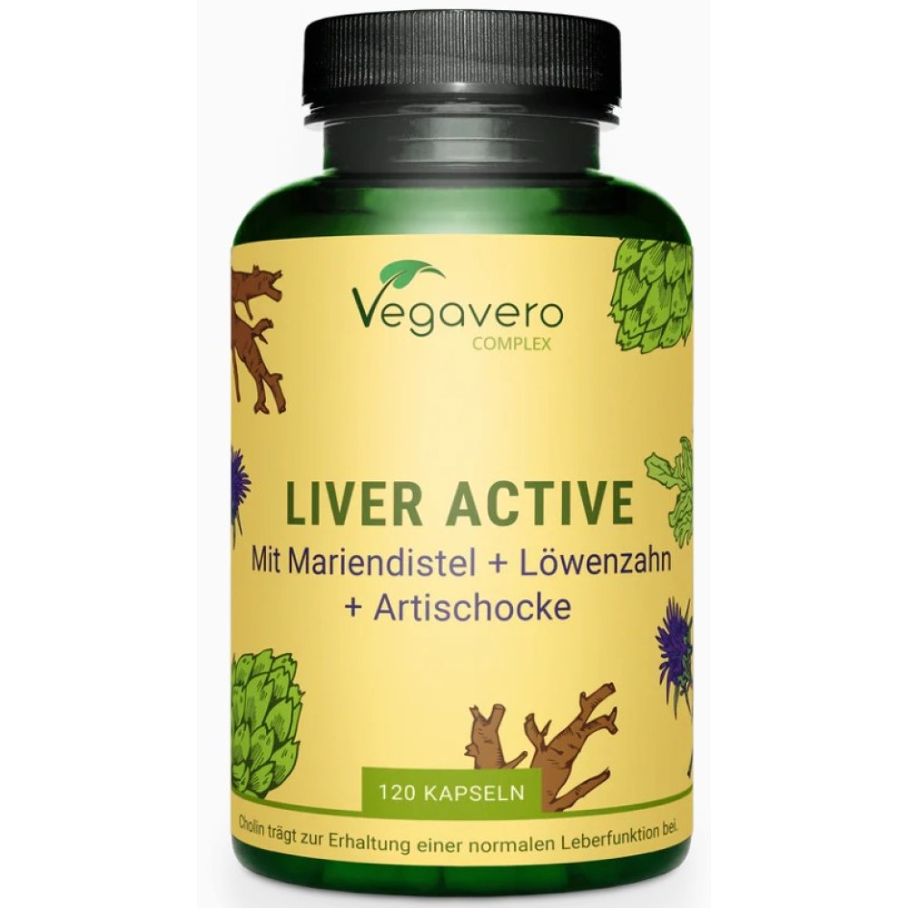 Liver Active Complex, в капсулах, растительный комплекс поддерживает функцию печени, способствует детоксикации организма, помогает нормализовать обмен веществ, защищает клетки печени и поддерживает пищеварение