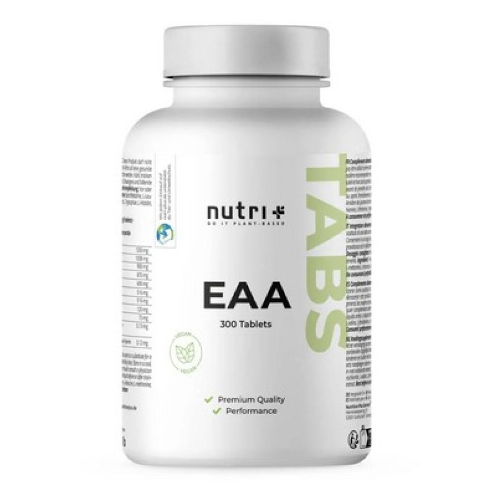EAA Tabletten — источник незаменимых аминокислот для поддержки мышц и обмена веществ. Без сахара, жиров и консервантов. 6 таблеток в день — и организм получит 6000 мг EAA.