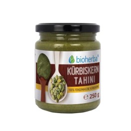 Паста из 100% измельчённых тыквенных семечек с насыщенным ореховым вкусом. Подходит для намазок, соусов и блюд, не содержит добавок и сохраняет натуральные свойства продукта.