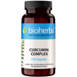 Комплекс Curcumin Complex с экстрактом куркумы, черного перца и хромом в капсулах. Подходит для ежедневного приема, содержит понятный состав и удобную дозировку на длительный курс.