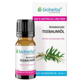 Teebaumöl 10 мл — 100% чистое эфирное масло чайного дерева для ароматерапии, косметики и домашнего ухода, с травяным камфорным ароматом и многогранными свойствами.