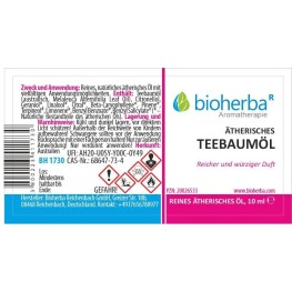 Teebaumöl 10 мл — 100% чистое эфирное масло чайного дерева для ароматерапии, косметики и домашнего ухода, с травяным камфорным ароматом и многогранными свойствами.