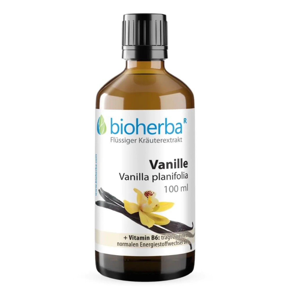 Капли ванили с экстрактом Vanilla planifolia и витамином B6 для поддержки энергетического обмена, удобного ежедневного применения и точной дозировки. Капли ванили с экстрактом Vanilla planifolia и витамином B6 для поддержки энергетического обмена, удобного ежедневного применения и точной дозировки.