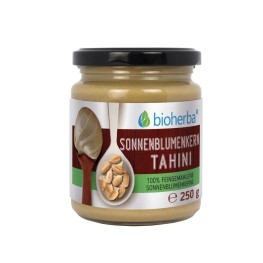 Кунжутная паста из 100% молотых семян подсолнечника с мягким ореховым вкусом, без добавок, для намазок, соусов, хумуса и здорового питания каждый день без сахара и консервантов натурал