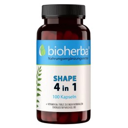 Капсулы Shape 4 в 1 с лецитином, яблочным уксусом, люцерной, экстрактом водорослей и витамином B6 для ежедневного дополнения рациона в удобной форме.