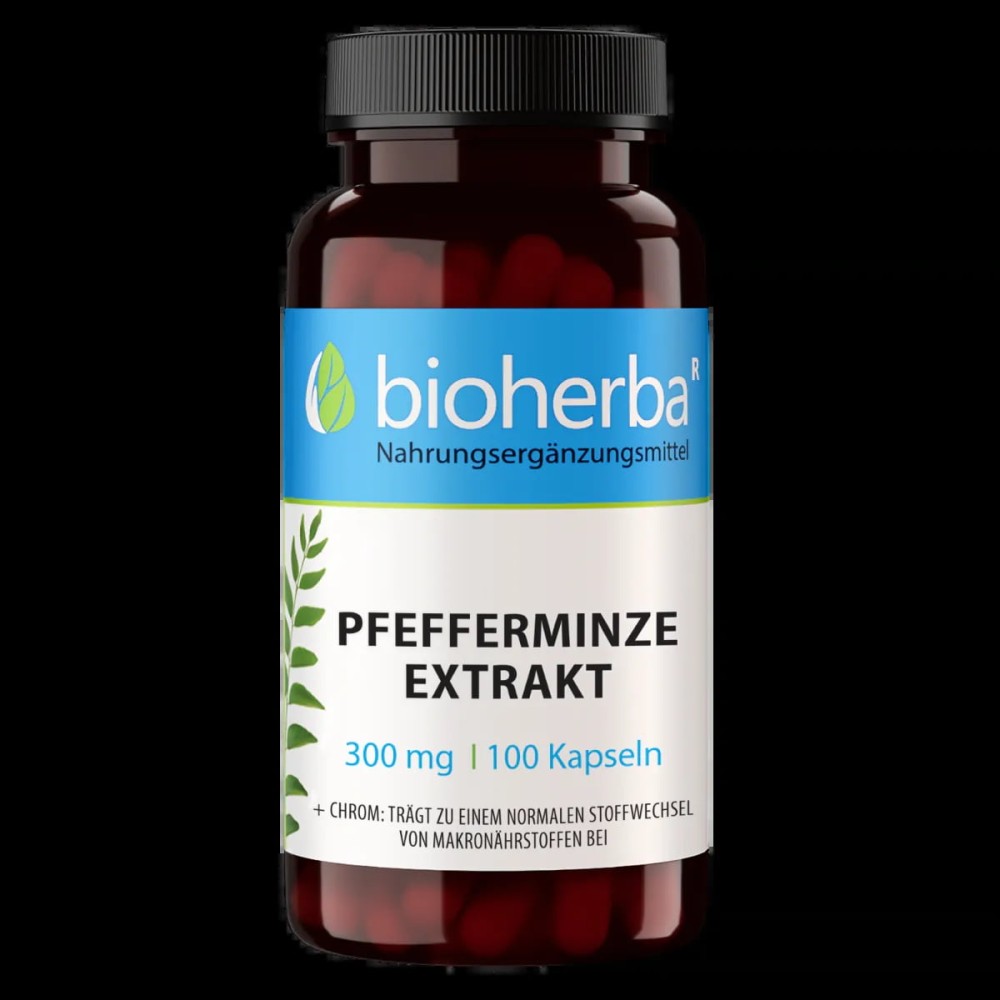 Экстракт перечной мяты 300 mg с хромом содержит концентрированный экстракт листьев 10:1. Капсулы подходят для удобного ежедневного применения и точного дозирования.