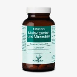 Натуральный комплекс витаминов и минералов FOOD STATE с высокой биодоступностью, гипоаллергенным составом и пищевой основой для ежедневной поддержки организма.