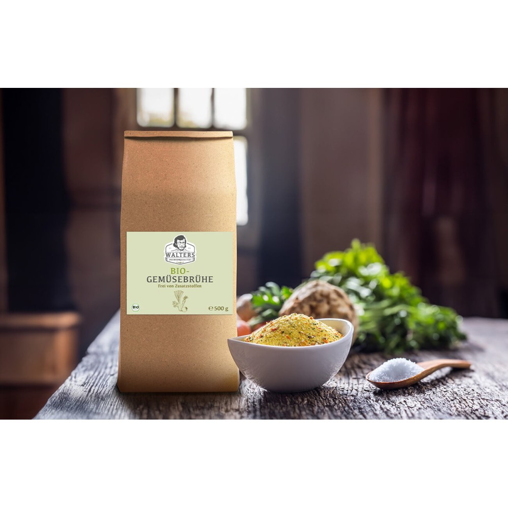 Био овощной бульон без усилителей вкуса и дрожжевого экстракта подходит для супов, соусов и приправ. Натуральные био ингредиенты обеспечивают насыщенный вкус блюд.