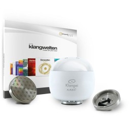Лимитированная белая версия Klangei® Next Klangwelten сочетает музыку и вибрации через резонанс поверхности. Подходит для отдыха, медитации, концентрации и создания комфортной атмосферы.