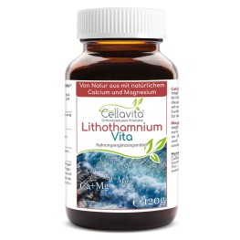 Натуральный порошок красной водоросли Lithothamnium с кальцием и магнием природного происхождения. Подходит для веганов, не содержит добавок, произведён в Германии.
