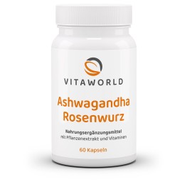 Ashwagandha и Розовая корень в одной капсуле поддерживают нервную систему, психическое здоровье и стрессоустойчивость, обеспечивая бодрость и гармонию в течение дня.