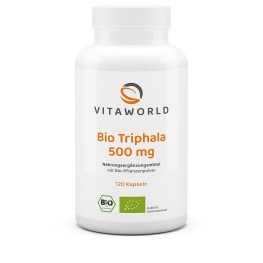 Био Triphala 500 mg с тремя фруктами Amalaki, Bibhitaki и Haritaki поддерживает гармонию организма, балансирует три доши, улучшает пищеварение и общее самочувствие.