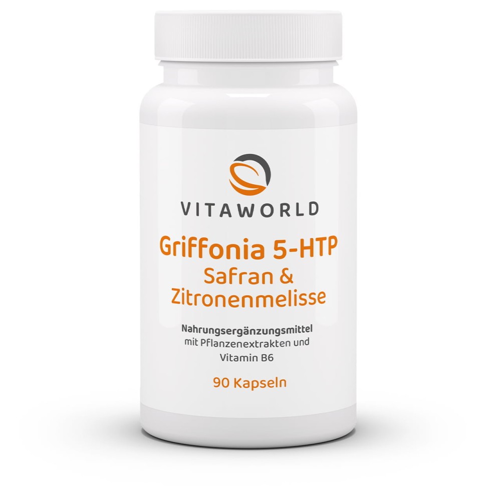 Капсулы с Griffonia 5-HTP, шафраном и мелиссой содержат витамины B6 для поддержки нервной системы, психики и энергии. Натуральная растительная комбинация для спокойствия и внутренней гармонии.