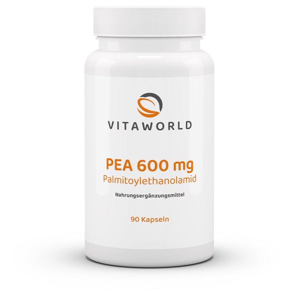 Пальмитоилэтаноламид PEA 600 мг в ультрамикронизированной форме. Каждая капсула содержит высокую дозировку вещества для удобного ежедневного приема и дополнения рациона.