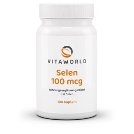Капсулы с селеном содержат 100 мкг микроэлемента в каждой порции. Продукт предназначен для ежедневного рациона и удобного восполнения потребности организма в селене.
